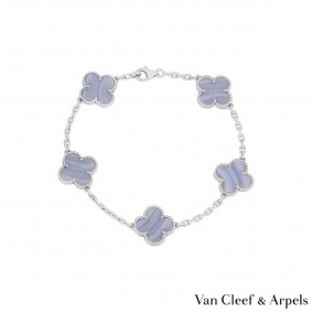 Van Cleef & Arpels White Gold Vintage Alhambra Bracelet VCARD34700